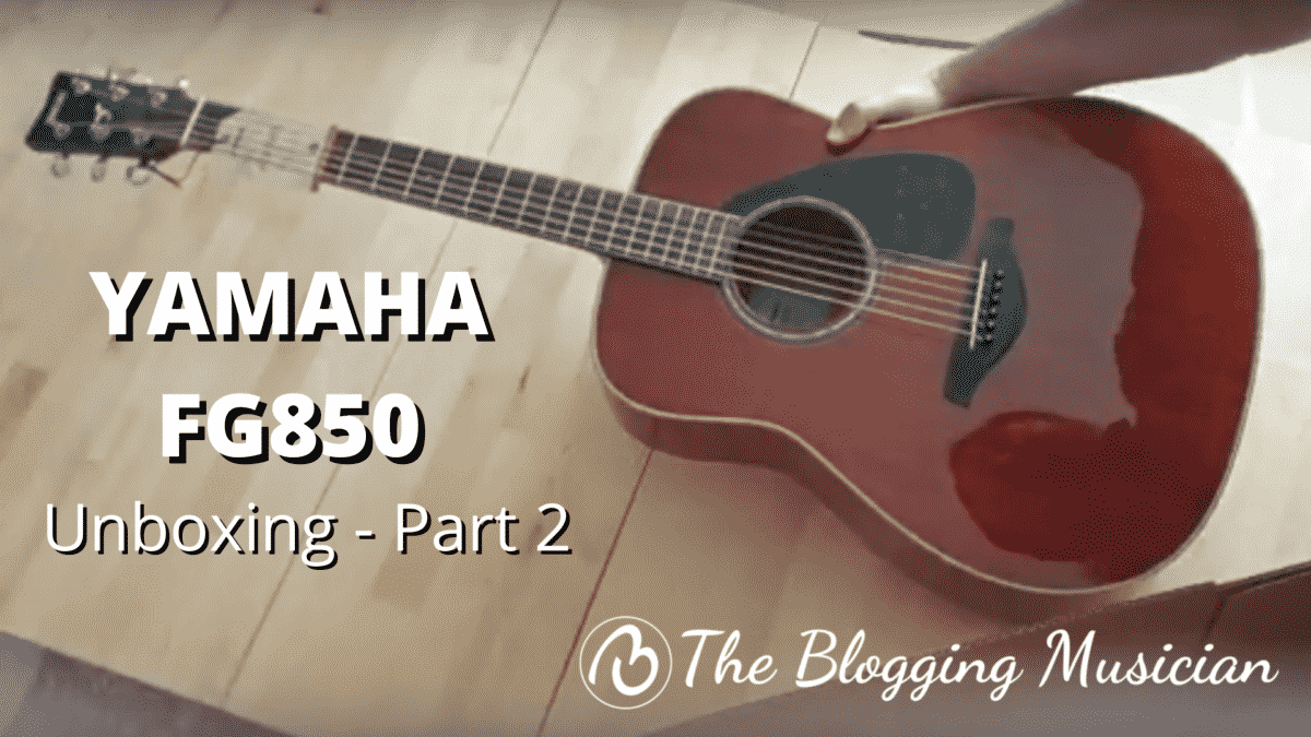 Yamaha FG850 Acoustic Guitar. Unboxing Part 2. The Blogging Musician @adamharkus.com